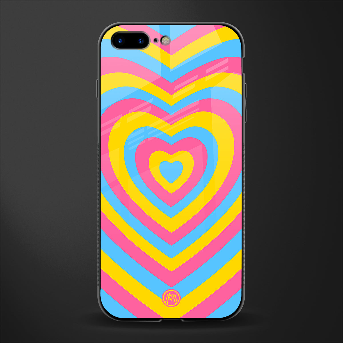 y2k pink blue hearts aesthetic glass case for iphone 7 plus image