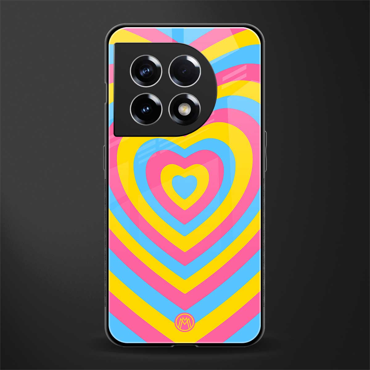 y2k pink blue hearts aesthetic back phone cover | glass case for oneplus 11