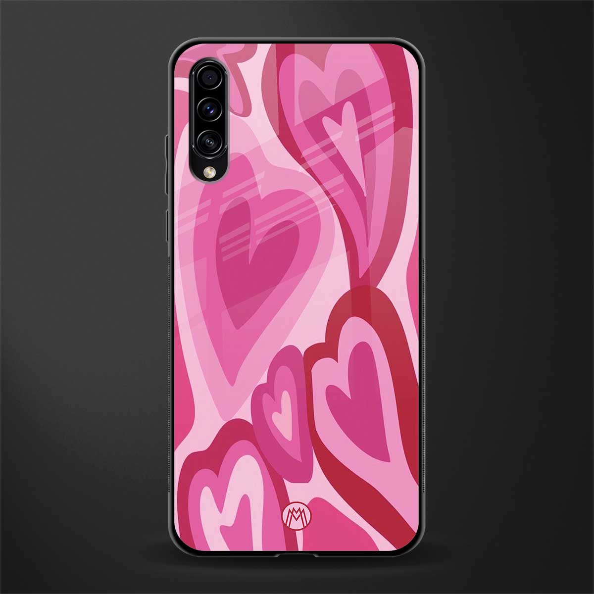 y2k pink hearts glass case for samsung galaxy a50s image