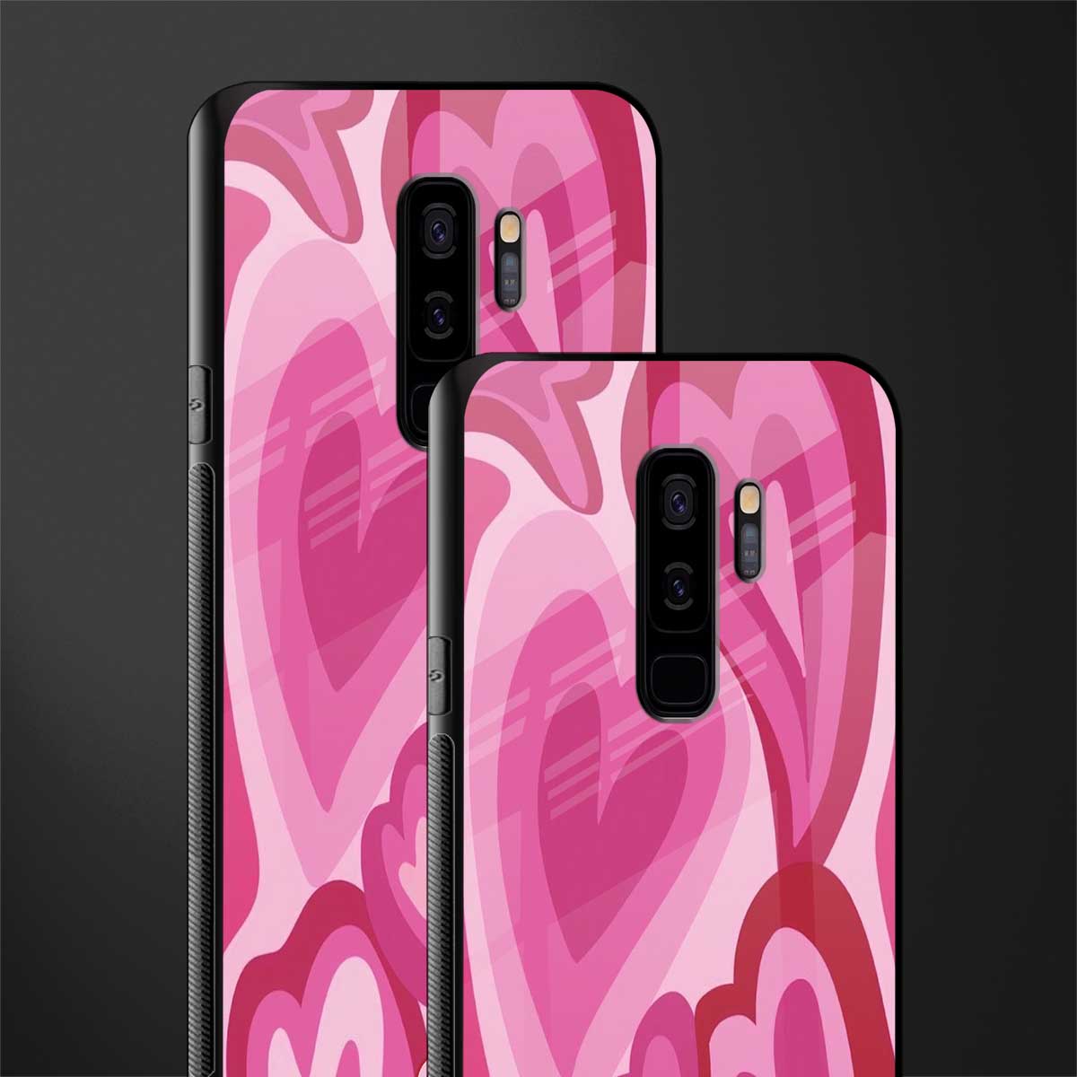 y2k pink hearts glass case for samsung galaxy s9 plus image-2