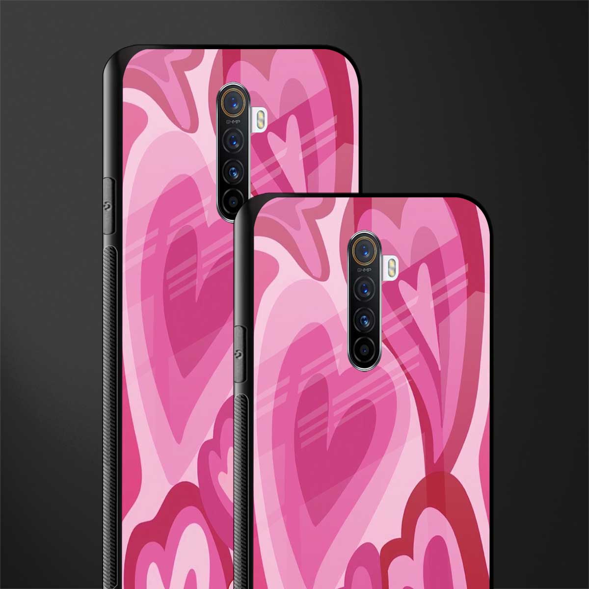 y2k pink hearts glass case for realme x2 pro image-2
