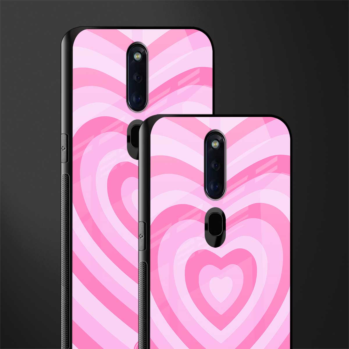 y2k pink hearts aesthetic glass case for oppo f11 pro image-2