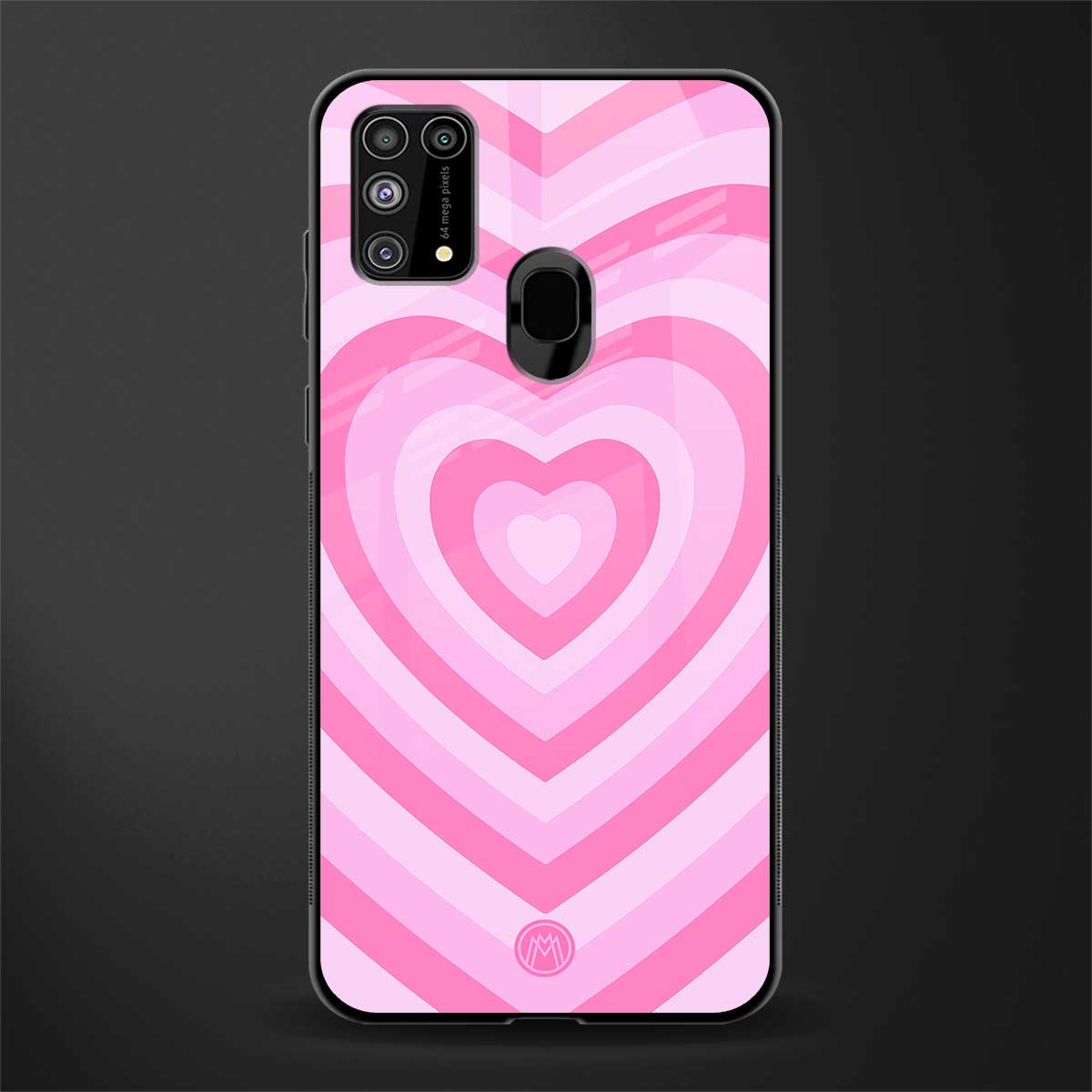 y2k pink hearts aesthetic glass case for samsung galaxy m31 prime edition image