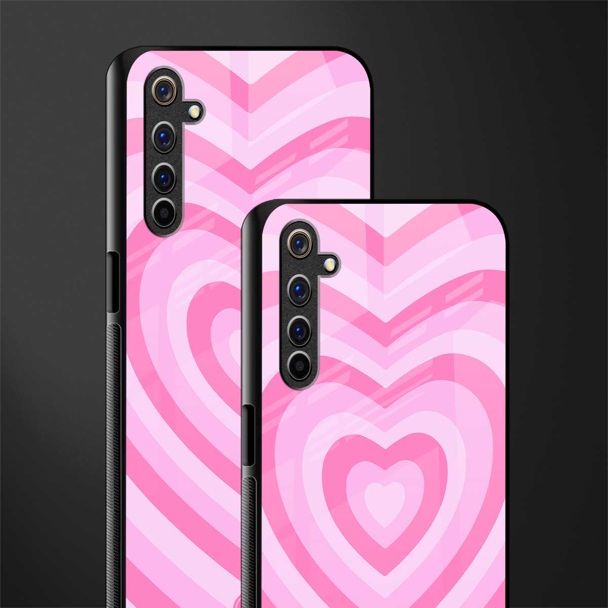 y2k pink hearts aesthetic glass case for realme 6i image-2