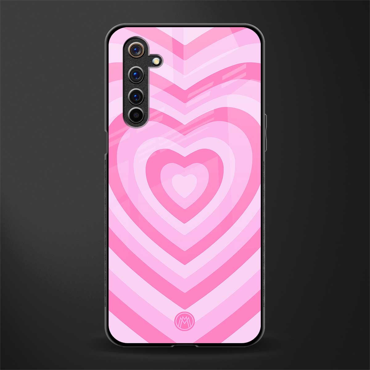 y2k pink hearts aesthetic glass case for realme 6i image