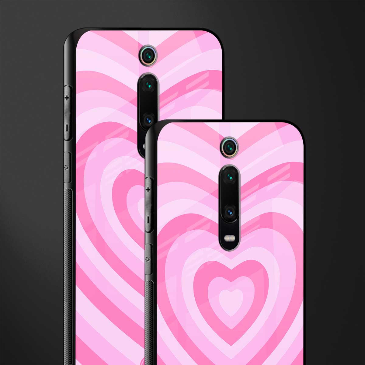 y2k pink hearts aesthetic glass case for redmi k20 image-2