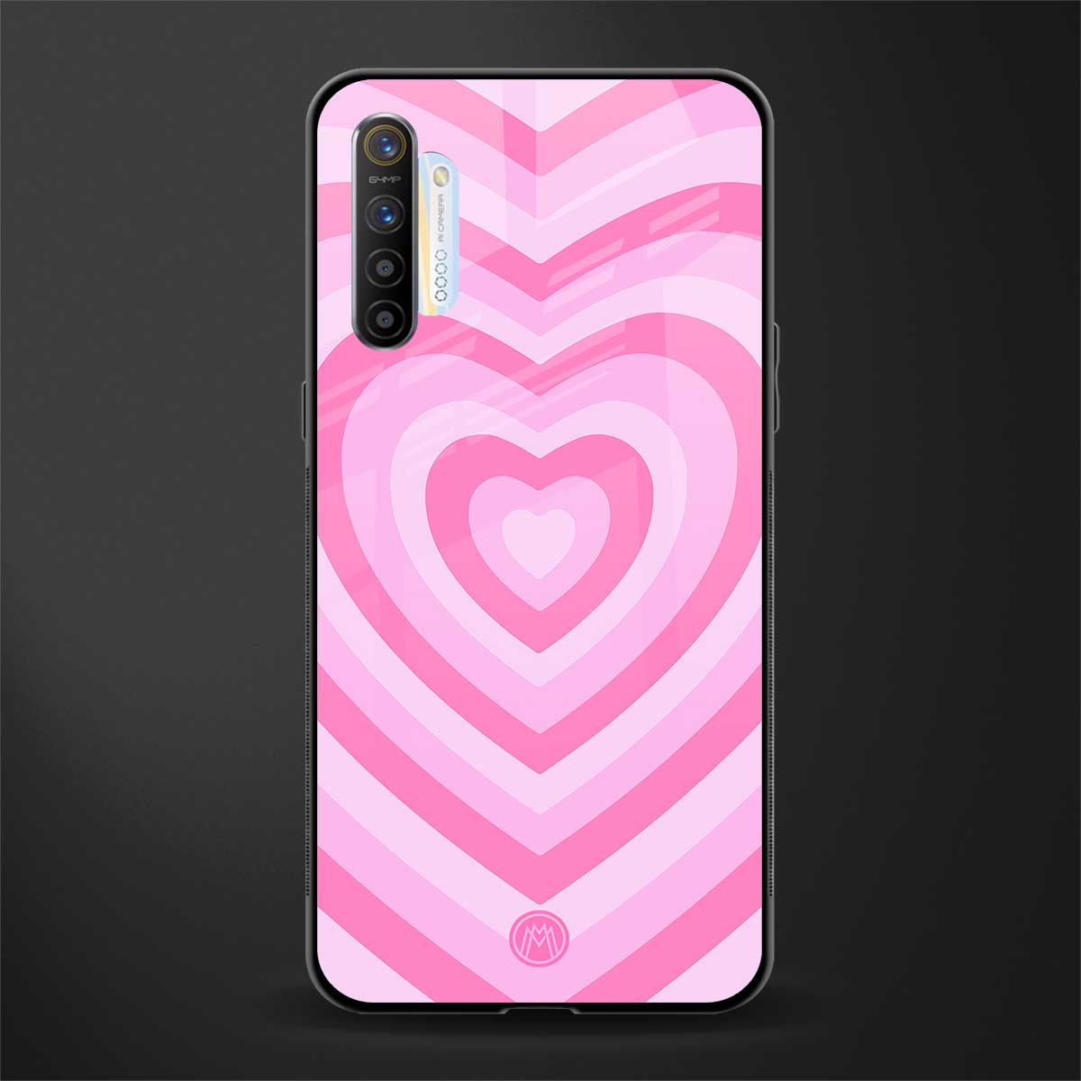 Y2K Pink Hearts Aesthetic Phone Cover for Realme XT Glass Case