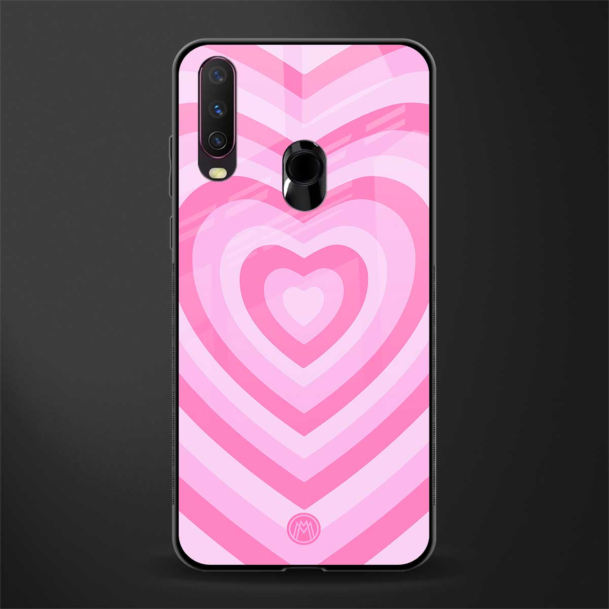 Y2K Pink Hearts Aesthetic Phone Cover for Vivo Y17 Glass Case