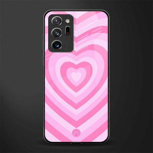 y2k pink hearts aesthetic glass case for samsung galaxy note 20 ultra 5g image