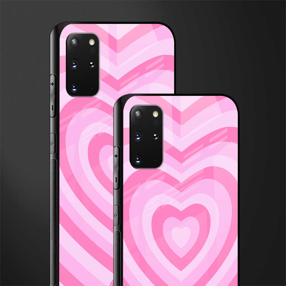 y2k pink hearts aesthetic glass case for samsung galaxy s20 plus image-2