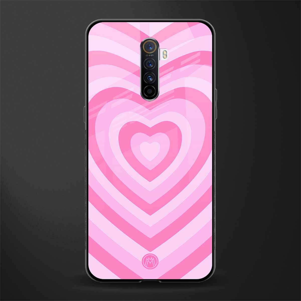 y2k pink hearts aesthetic glass case for realme x2 pro image