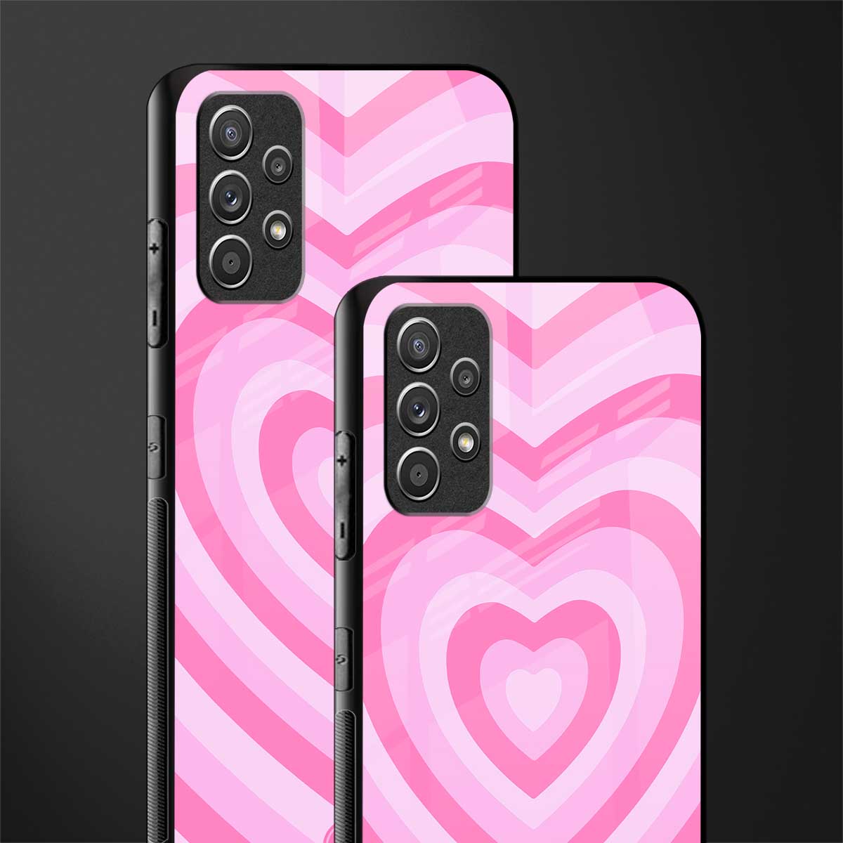 y2k pink hearts aesthetic glass case for samsung galaxy a32 4g image-2