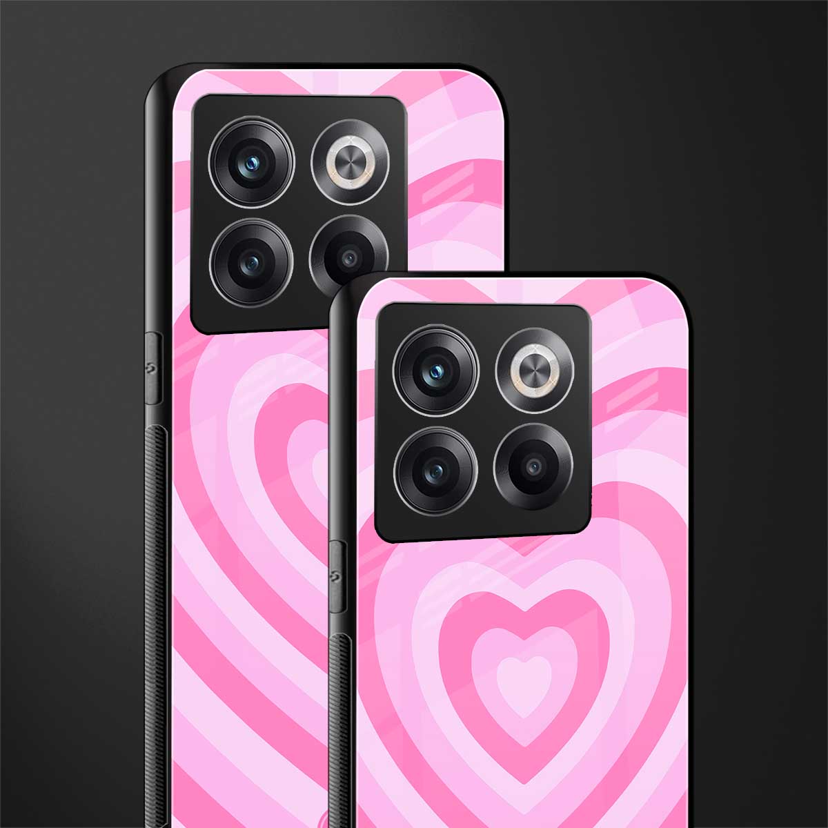y2k pink hearts aesthetic back phone cover | glass case for oneplus 10t