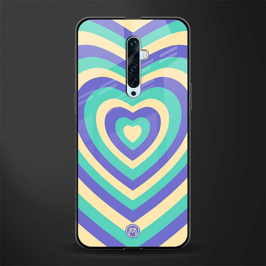 y2k purple creams heart aesthetic glass case for oppo reno 2f image