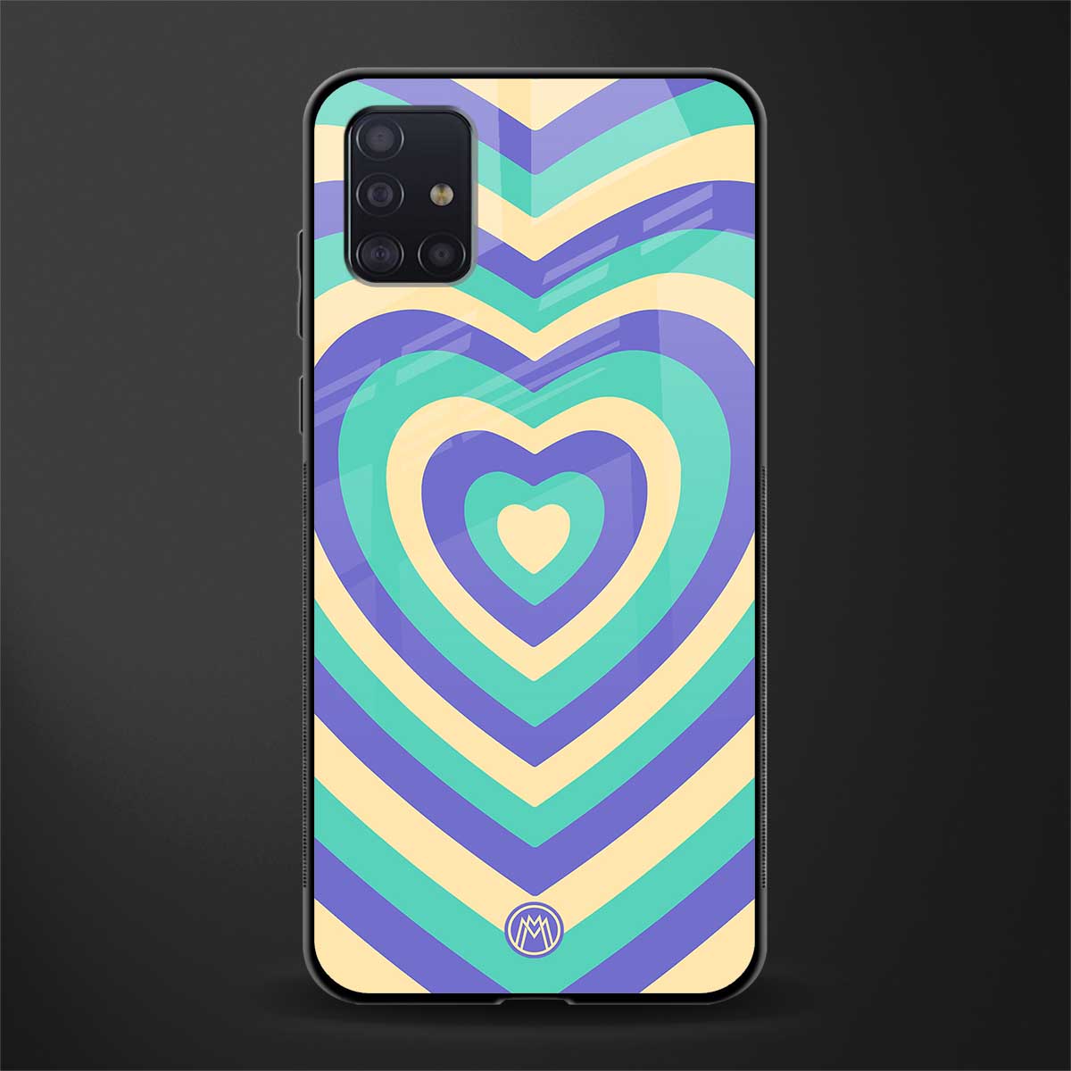 y2k purple creams heart aesthetic glass case for samsung galaxy a71 image