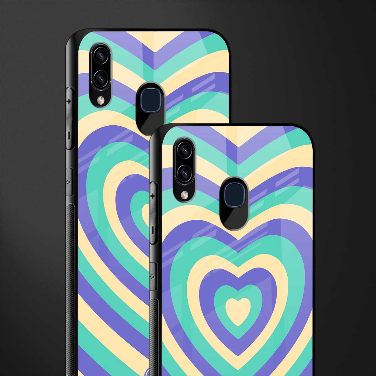 y2k purple creams heart aesthetic glass case for samsung galaxy a30 image-2