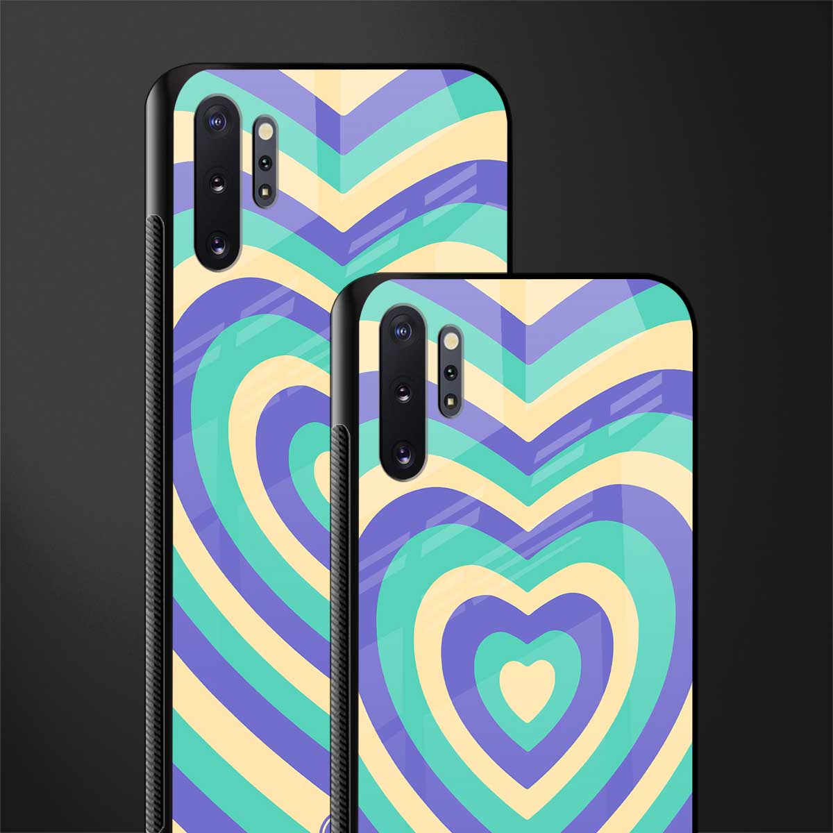 y2k purple creams heart aesthetic glass case for samsung galaxy note 10 plus image-2