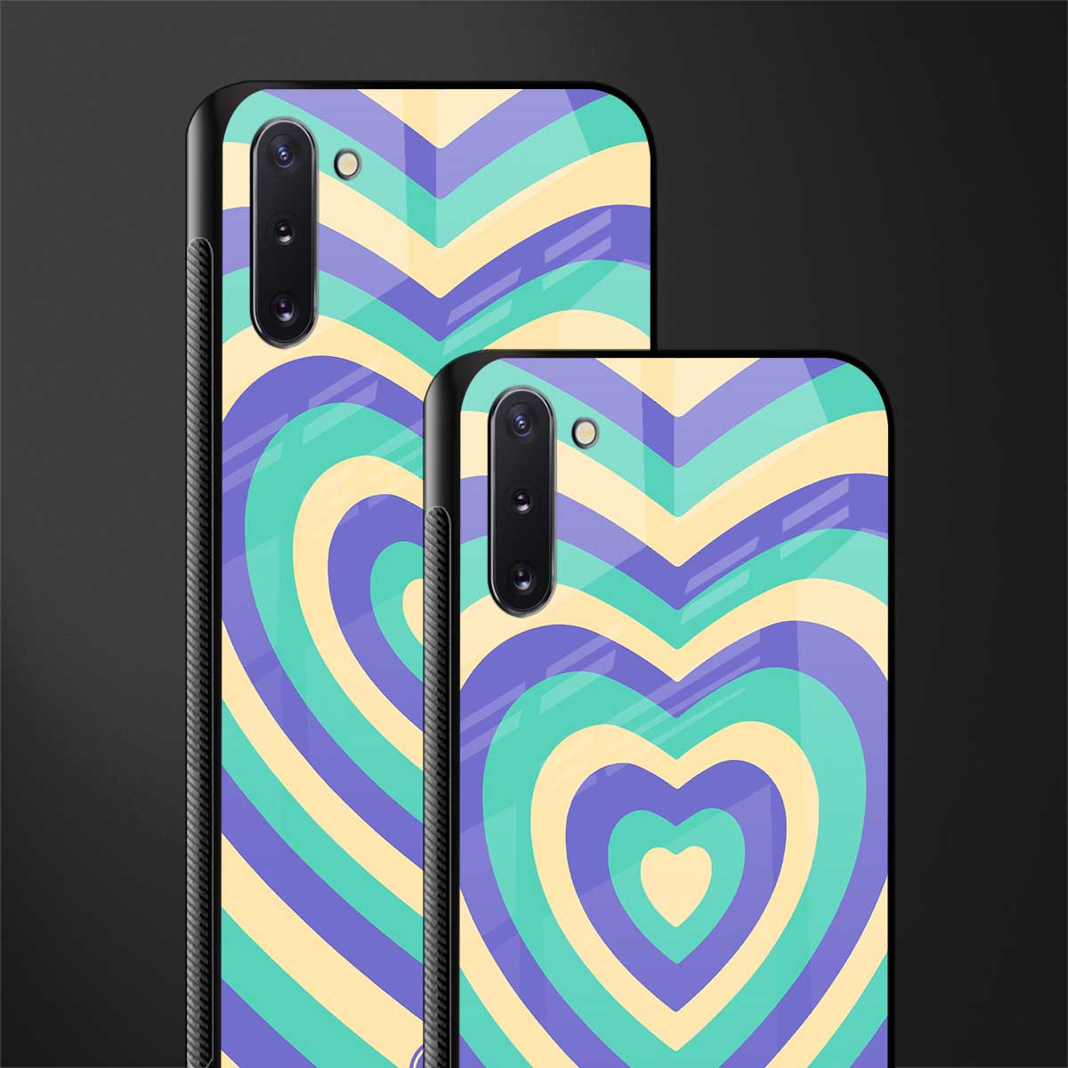 y2k purple creams heart aesthetic glass case for samsung galaxy note 10 image-2
