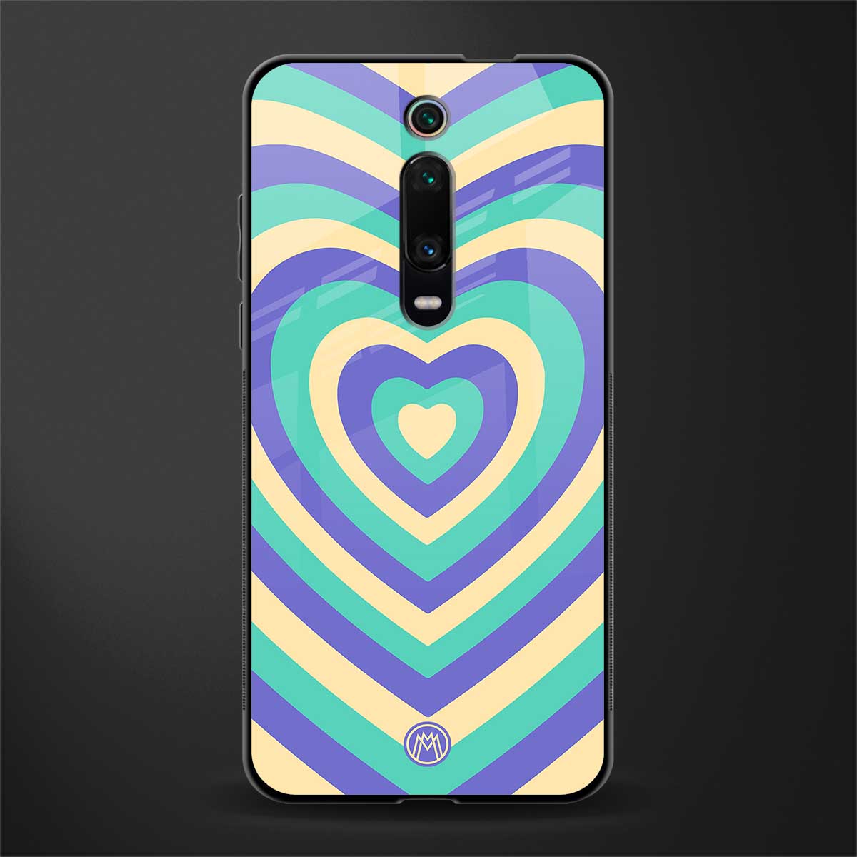 y2k purple creams heart aesthetic glass case for redmi k20 pro image