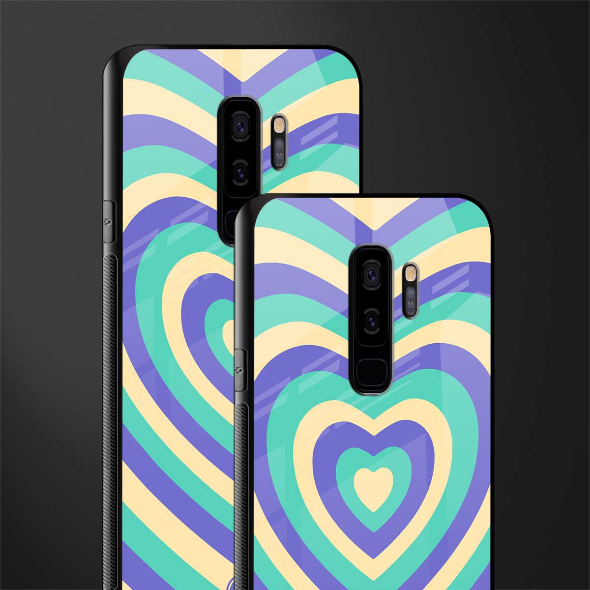 y2k purple creams heart aesthetic glass case for samsung galaxy s9 plus image-2
