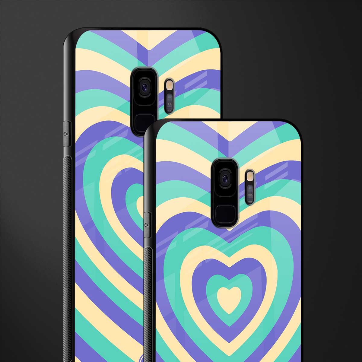 y2k purple creams heart aesthetic glass case for samsung galaxy s9 image-2
