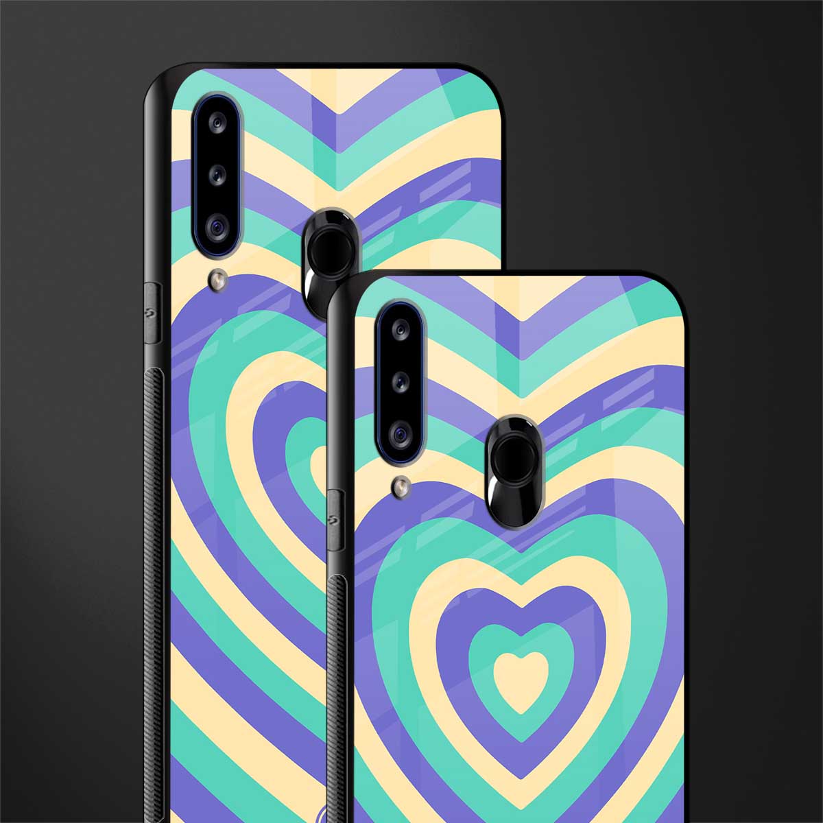 y2k purple creams heart aesthetic glass case for samsung galaxy a20s image-2