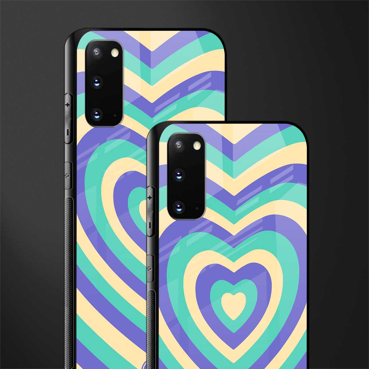 y2k purple creams heart aesthetic glass case for samsung galaxy s20 image-2