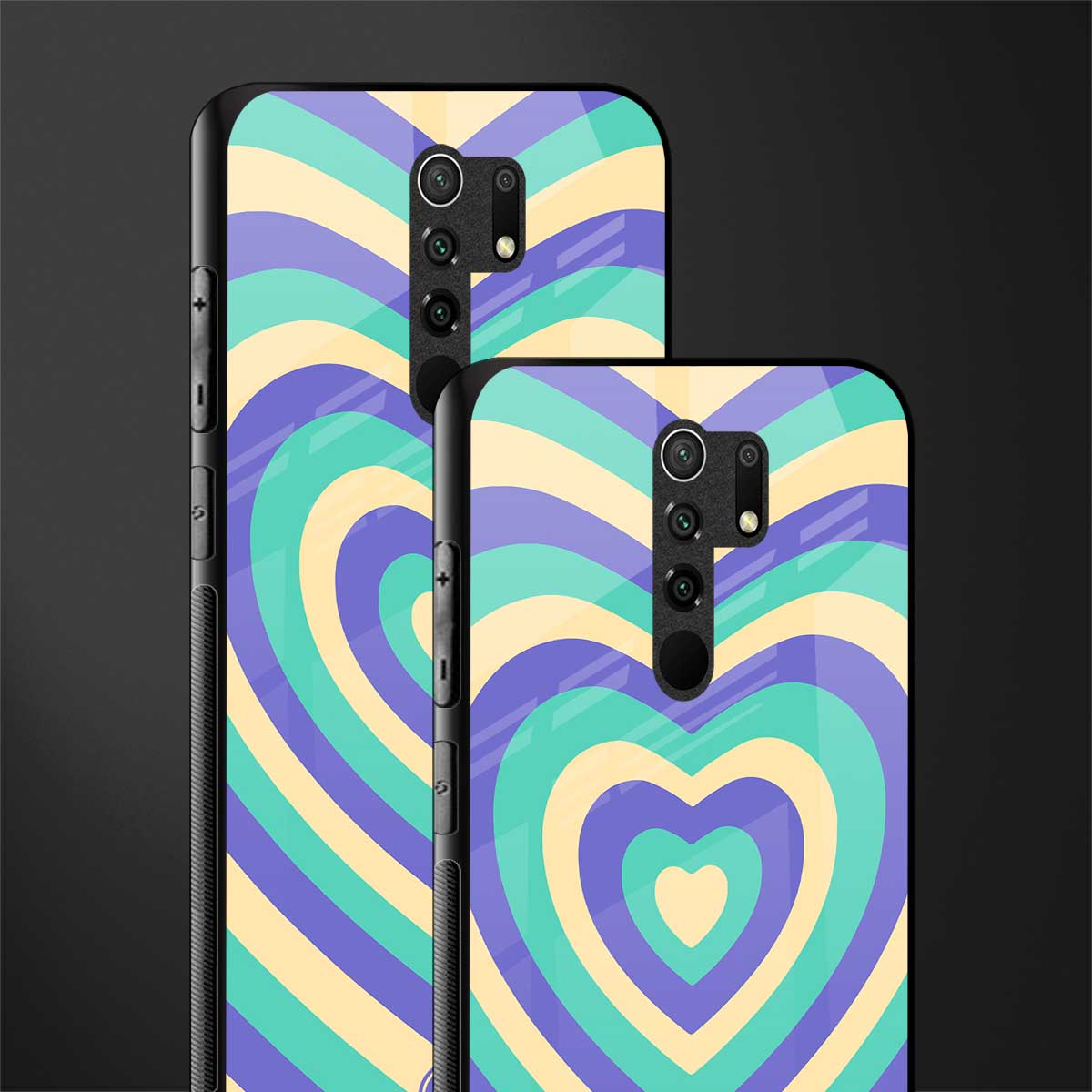 y2k purple creams heart aesthetic glass case for redmi 9 prime image-2