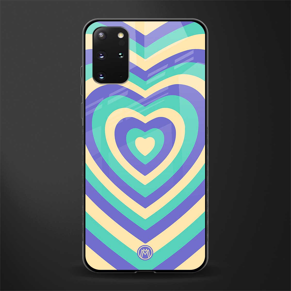 y2k purple creams heart aesthetic glass case for samsung galaxy s20 plus image