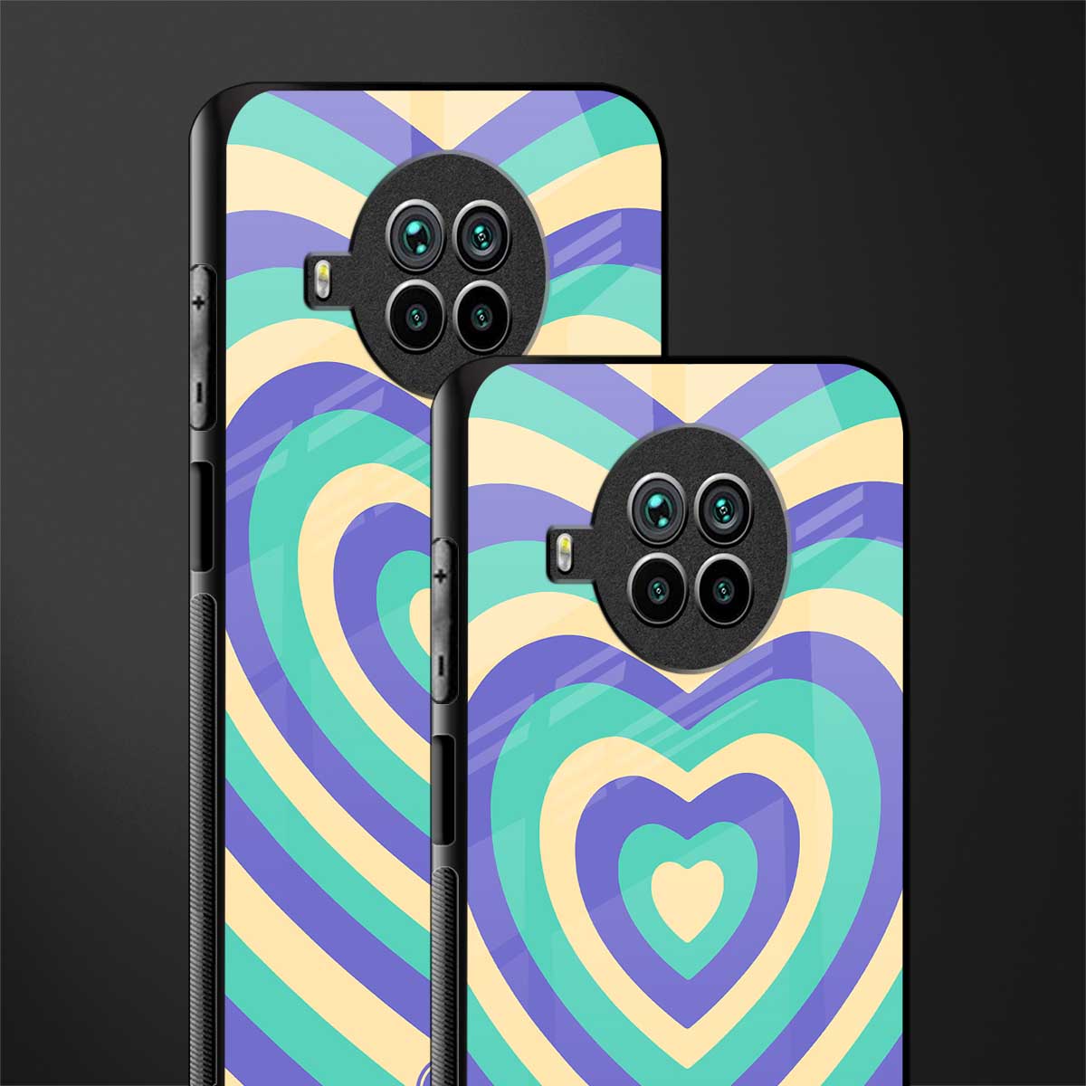 y2k purple creams heart aesthetic glass case for mi 10i image-2