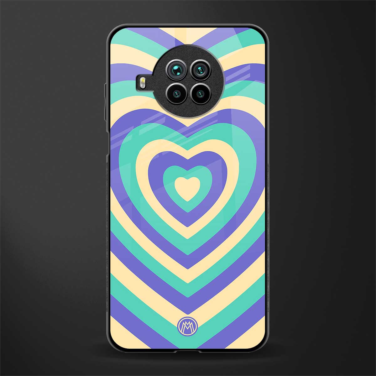 y2k purple creams heart aesthetic glass case for mi 10i image