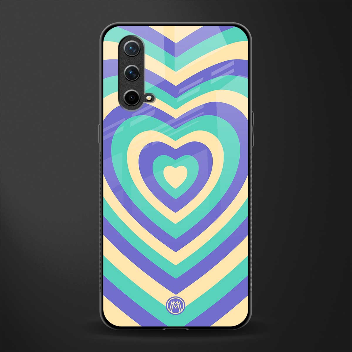 y2k purple creams heart aesthetic glass case for oneplus nord ce 5g image