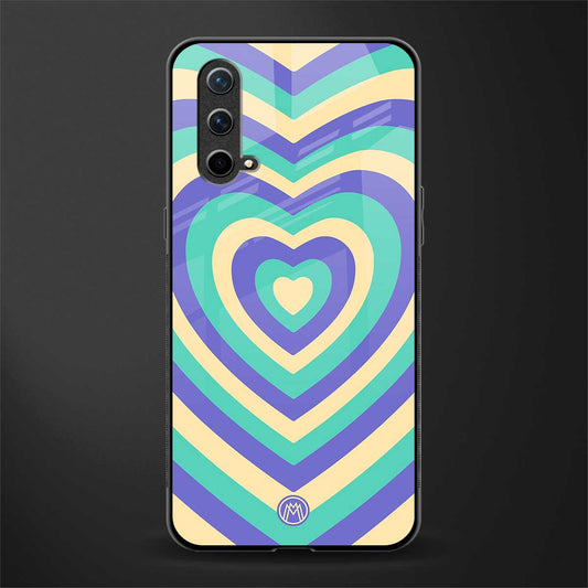 y2k purple creams heart aesthetic glass case for oneplus nord ce 5g image