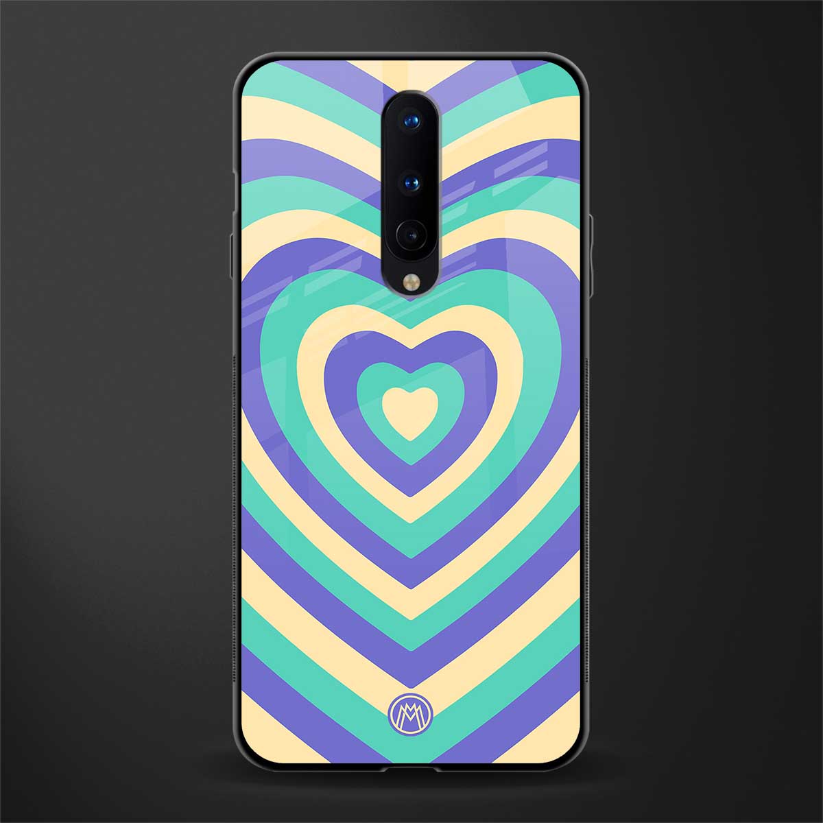 y2k purple creams heart aesthetic glass case for oneplus 8 image