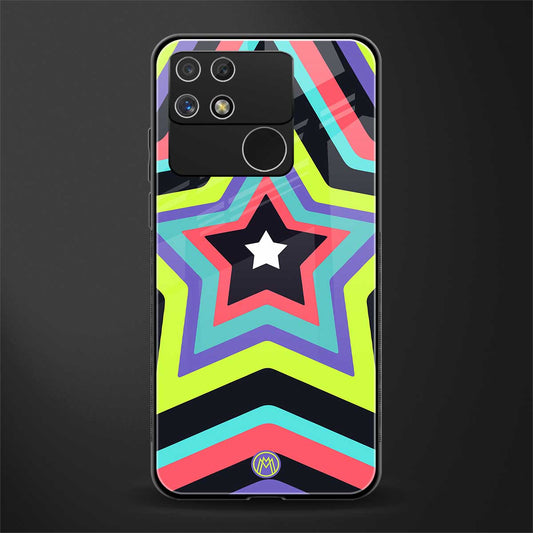 y2k purple green stars back phone cover | glass case for realme narzo 50a