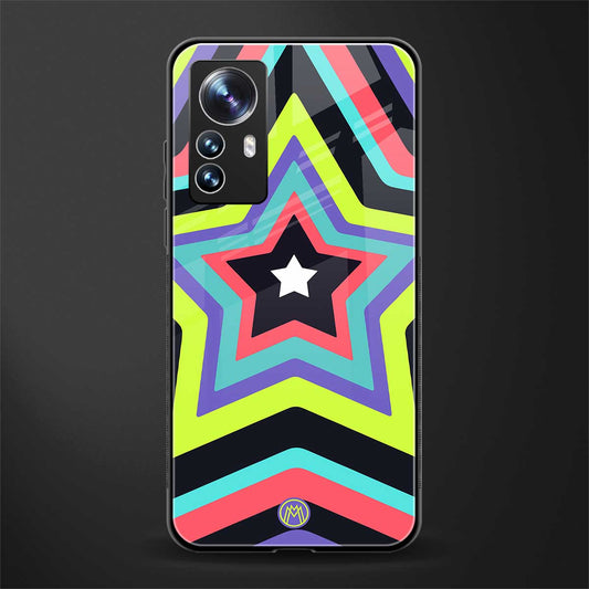 y2k purple green stars back phone cover | glass case for xiaomi 12 pro