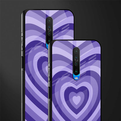 y2k purple hearts aesthetic glass case for poco x2 image-2