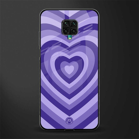 y2k purple hearts aesthetic glass case for redmi note 9 pro max image