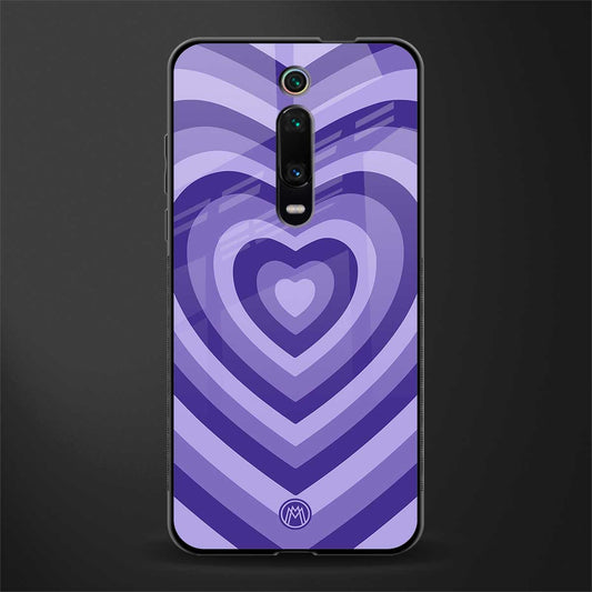 y2k purple hearts aesthetic glass case for redmi k20 image