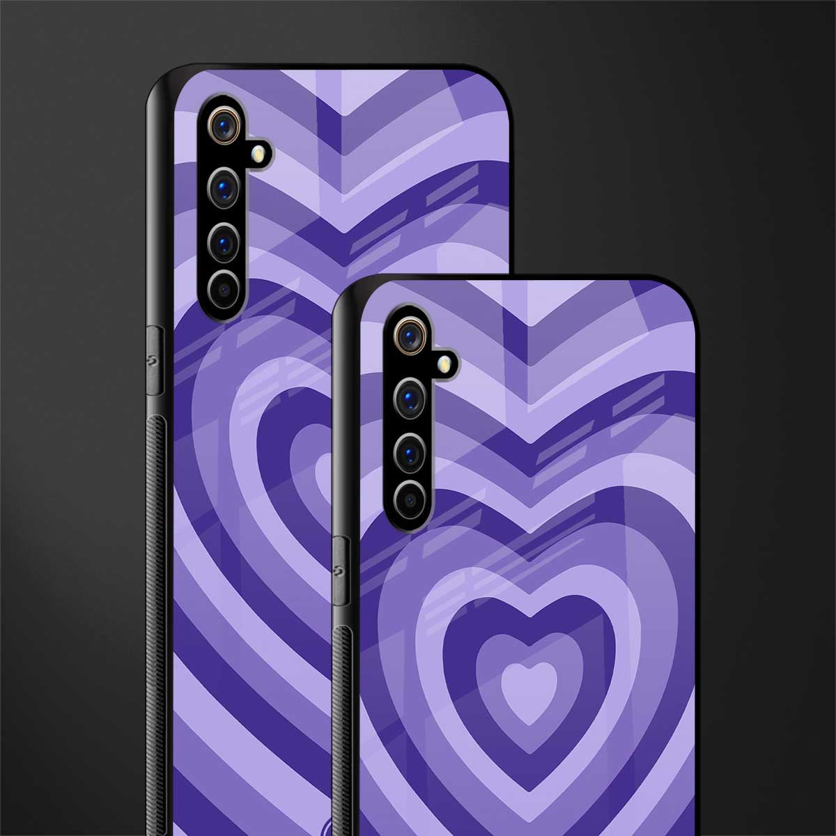 y2k purple hearts aesthetic glass case for realme x50 pro image-2