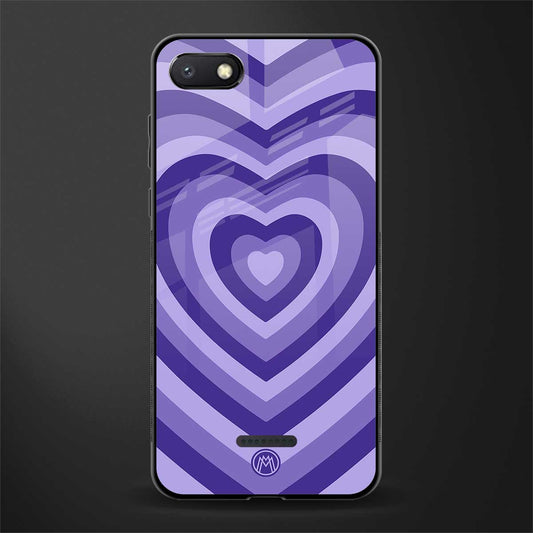 y2k purple hearts aesthetic glass case for redmi 6a image