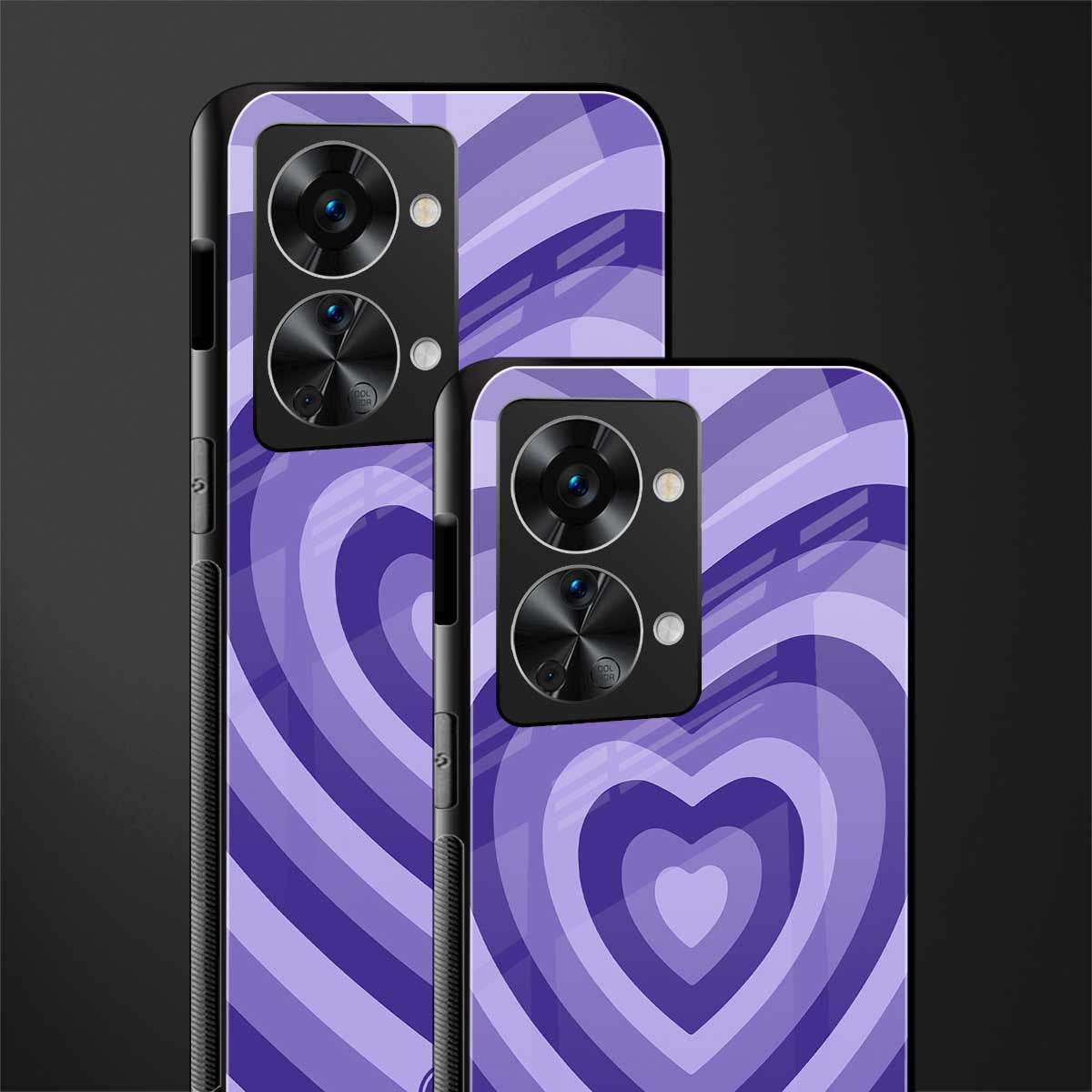 y2k purple hearts aesthetic glass case for phone case | glass case for oneplus nord 2t 5g