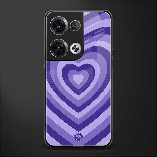 y2k purple hearts aesthetic back phone cover | glass case for oppo reno 8 pro
