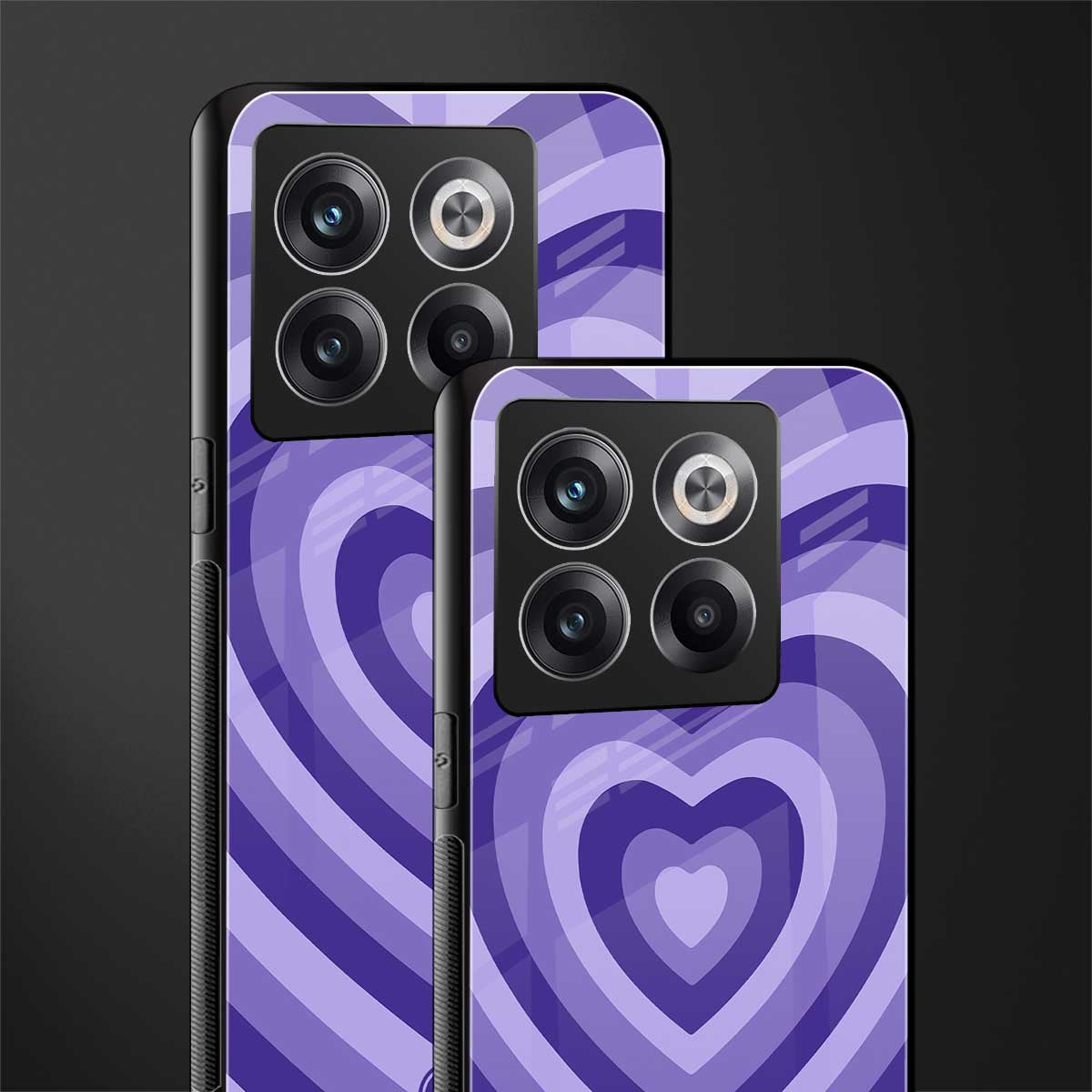 y2k purple hearts aesthetic back phone cover | glass case for oneplus 10t