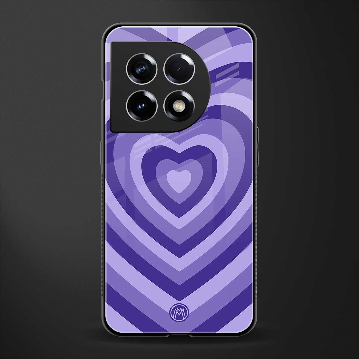 y2k purple hearts aesthetic back phone cover | glass case for oneplus 11