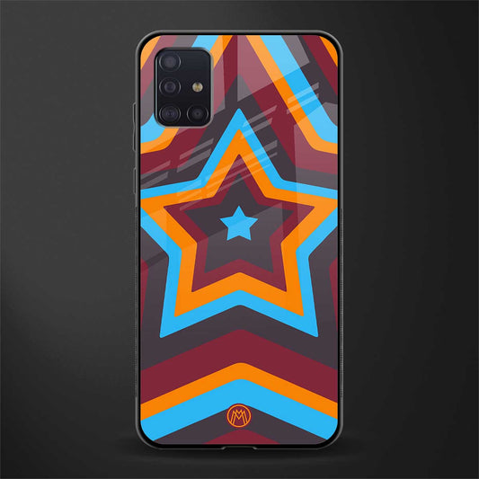 y2k red blue stars glass case for samsung galaxy a71 image