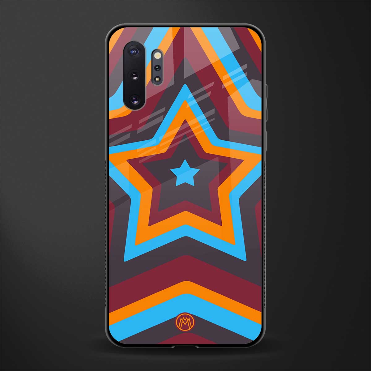 y2k red blue stars glass case for samsung galaxy note 10 plus image