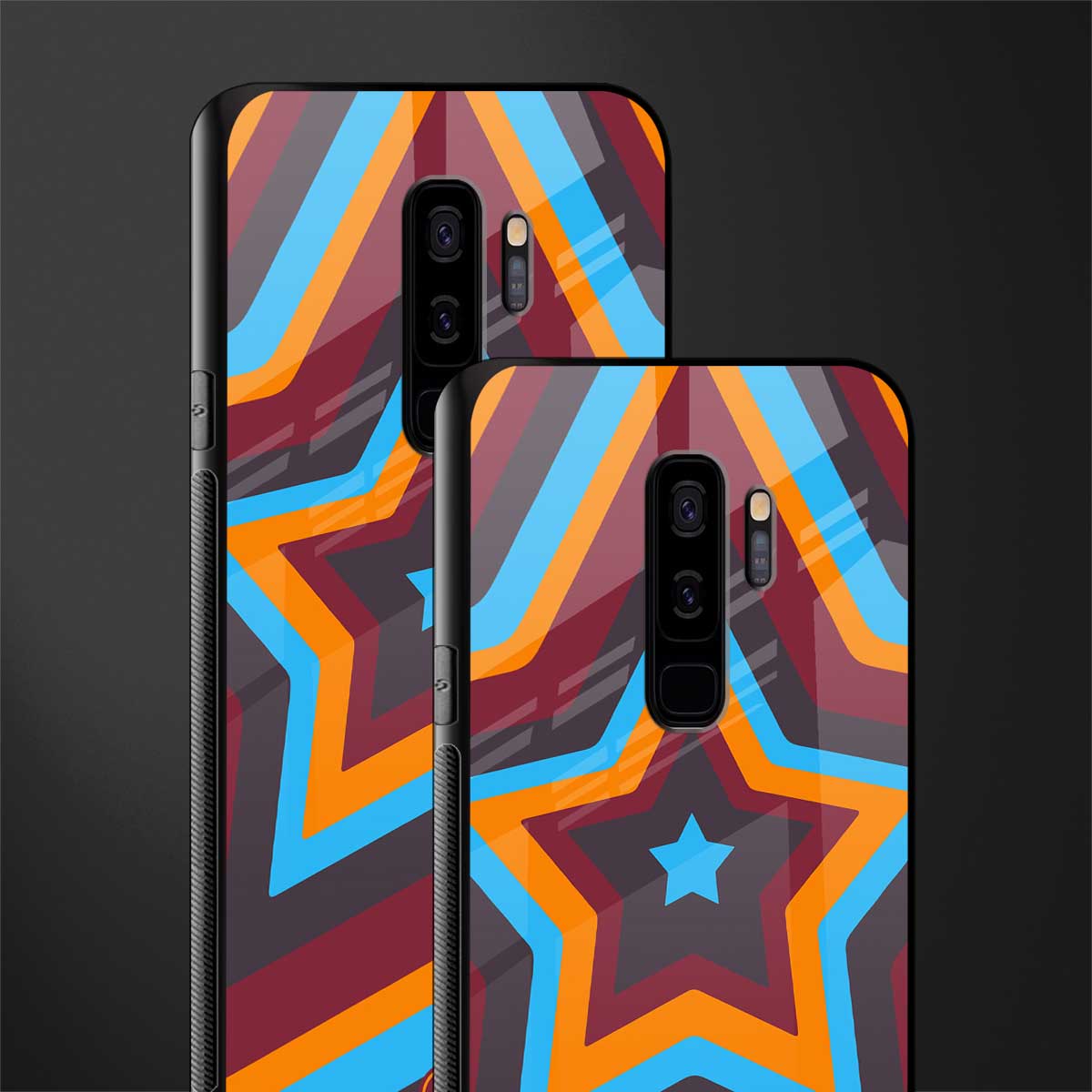 y2k red blue stars glass case for samsung galaxy s9 plus image-2