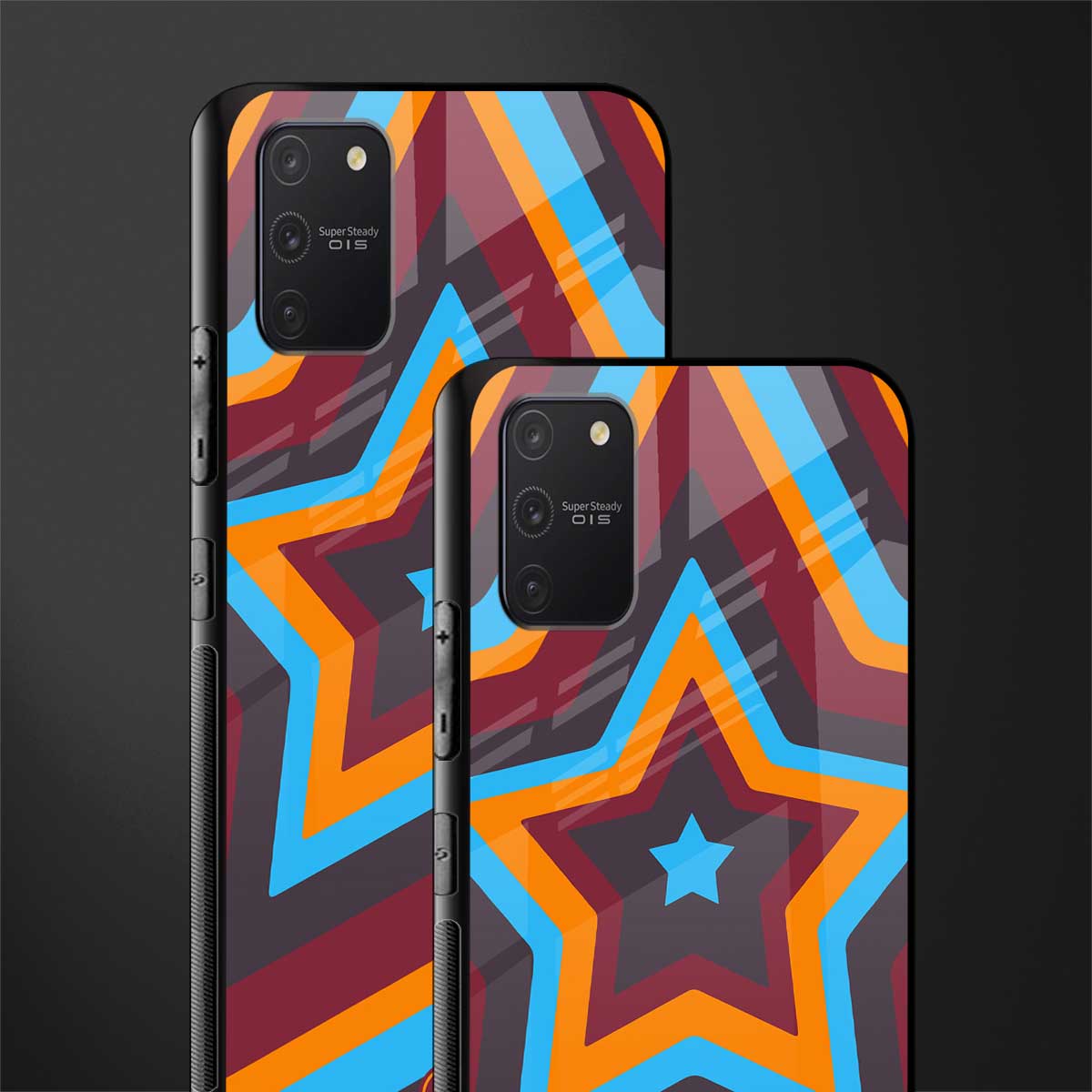 y2k red blue stars glass case for samsung galaxy s10 lite image-2
