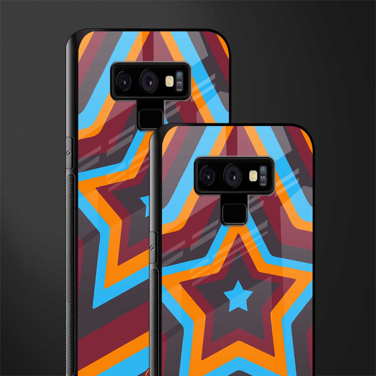 y2k red blue stars glass case for samsung galaxy note 9 image-2
